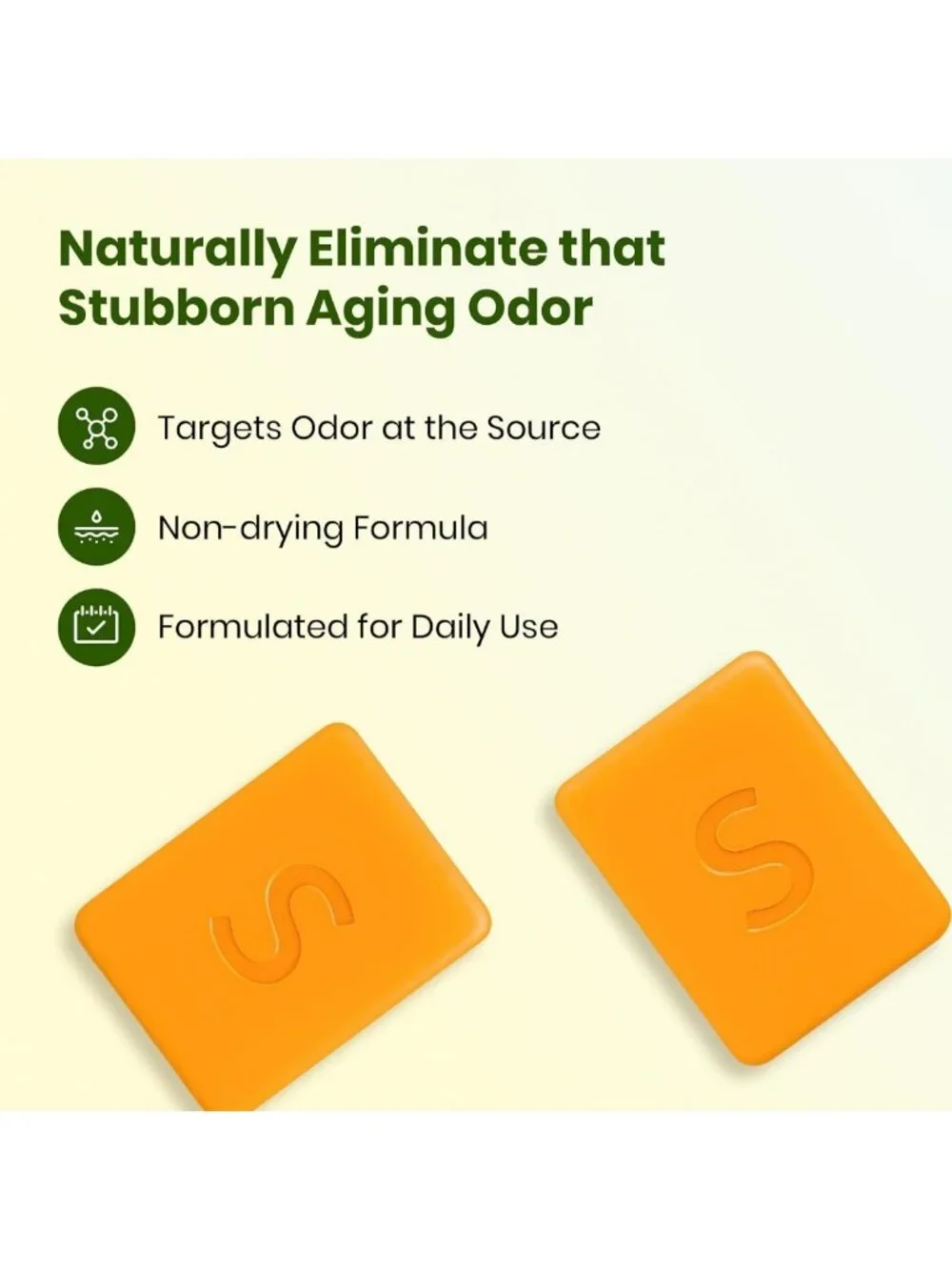 Japanese Persimmon Soap | Odor Eliminating Bar - Fresh Scent, 2 Pack
